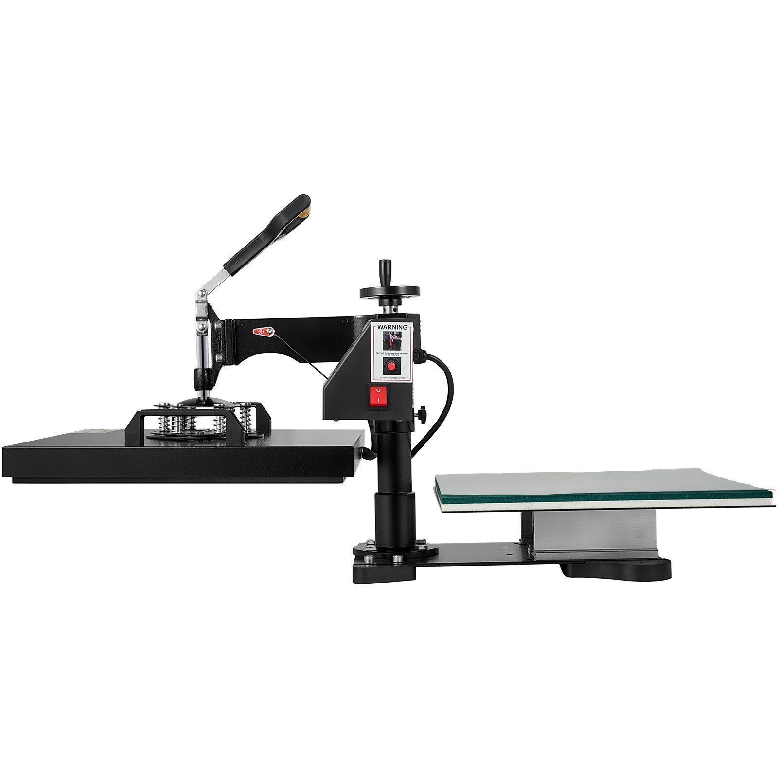Transferpers 38 x 38 cm 220 V, transferpers 1500 W, textielpers 14 x 7,6 cm, overhemdenpers max. 250°C, sublimatiepers, hobby T-shirtpers, 360 graden draaibare voet