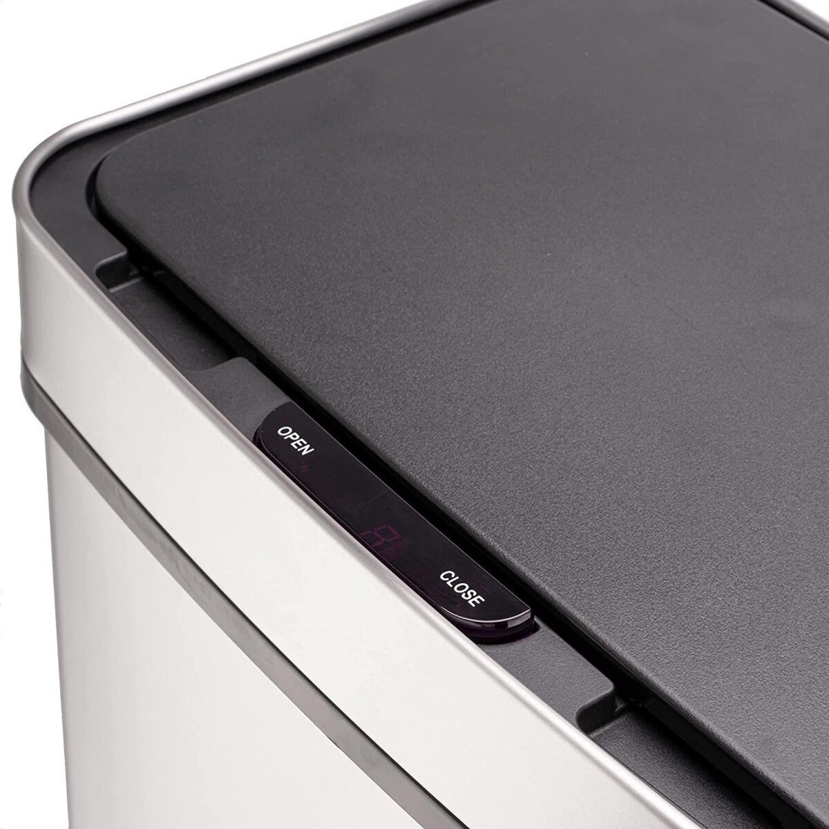 Ribelli Sensor Mülleimer, 4 Fächer, 72 L, silber