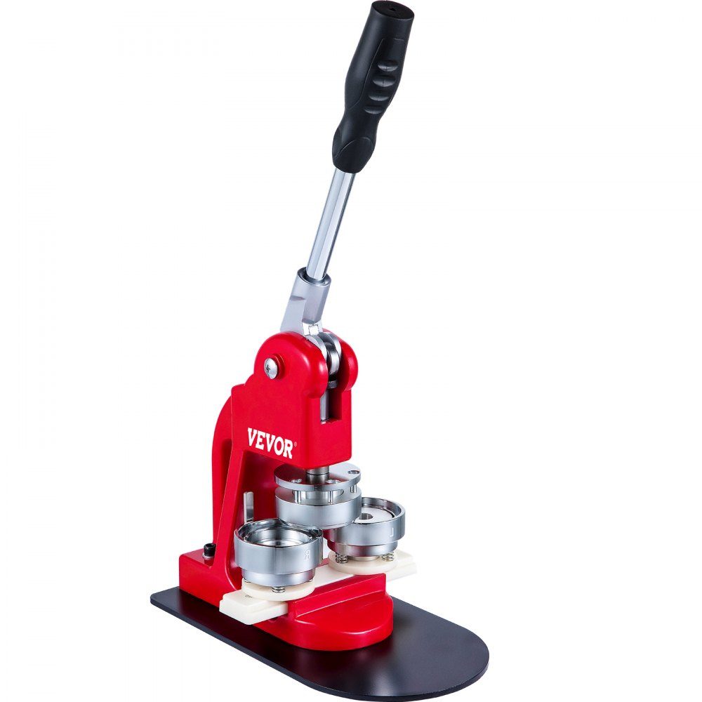 Button press machine 44 mm, button maker 1000 pieces, button maker with basic size 16 x 29 cm, punch press machine with user-friendly handle, for making buttons, badges