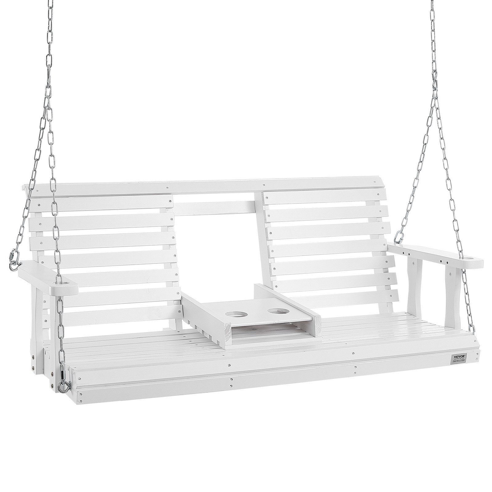 Balançoire en bois - confort et style pour votre espace extérieur en blanc
