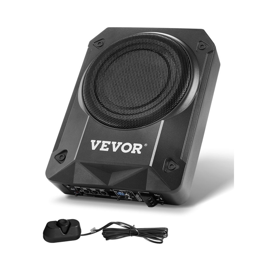 Subwoofer samochodowy pod siedzeniem 800 W, smukły subwoofer samochodowy o średnicy 203 mm, podsystem z wbudowanym wzmacniaczem, wejście wysokiego/niskiego poziomu i regulacja głośności dla SUV-ów, ciężarówek