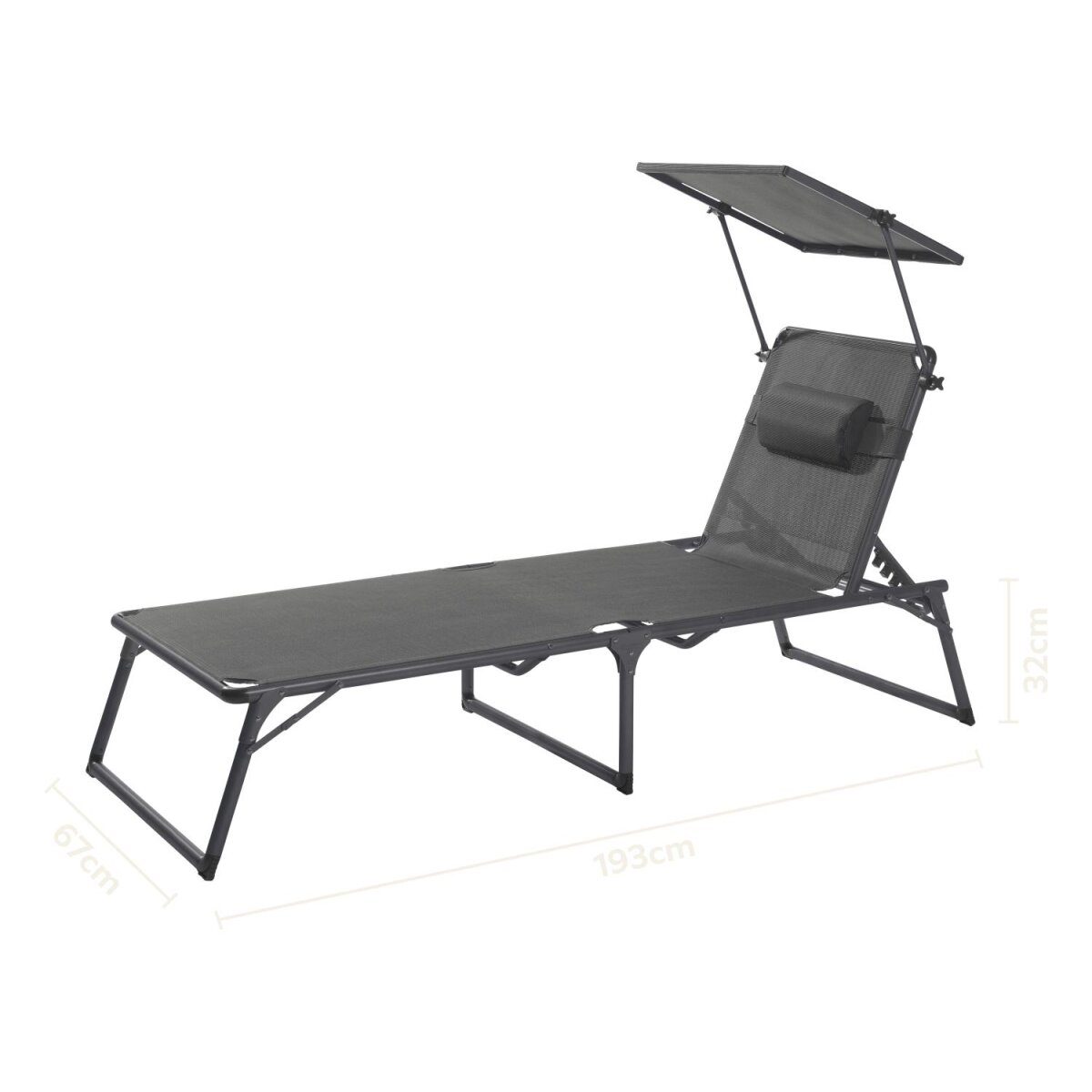 LIVARNO® Houston aluminum sun lounger, gray