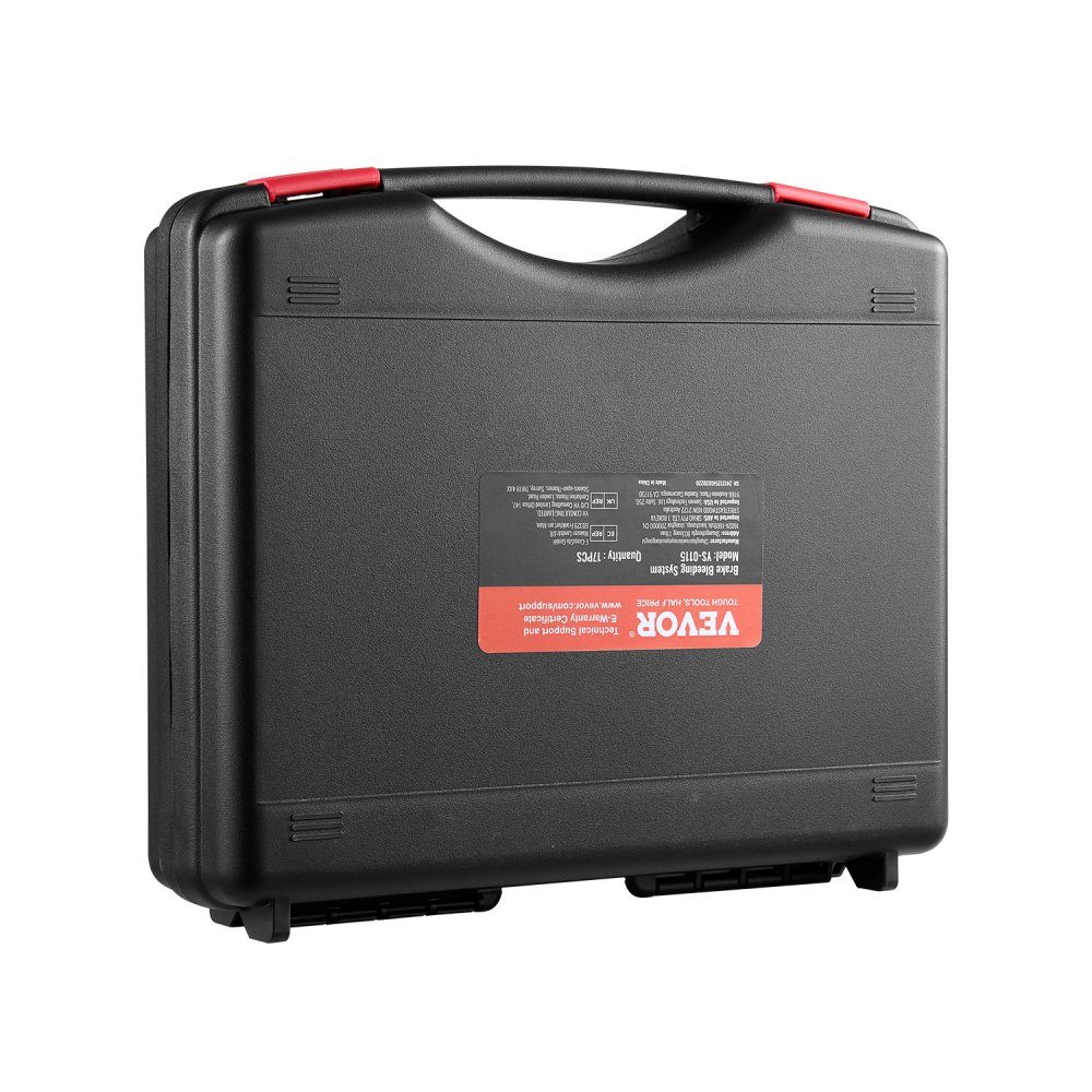 Brake Master Bleeder-Set 17-teiliges Ensemble d'adaptateurs de purge de frein professionnel avec ensemble complet et poignée, adaptateur de purge de frein durable pour le remplissage du liquide de frein