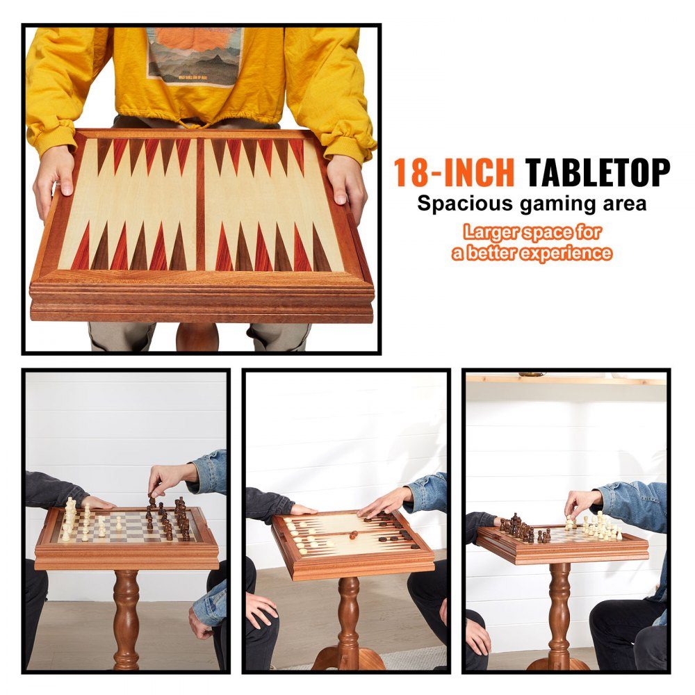 Jeu d'échecs en bois, 650 x 650 x 675 mm, jeu d'échecs de bureau avec pièces d'échecs, jeu d'échecs pour les activités familiales, les voyages, les enfants, l'échiquier
