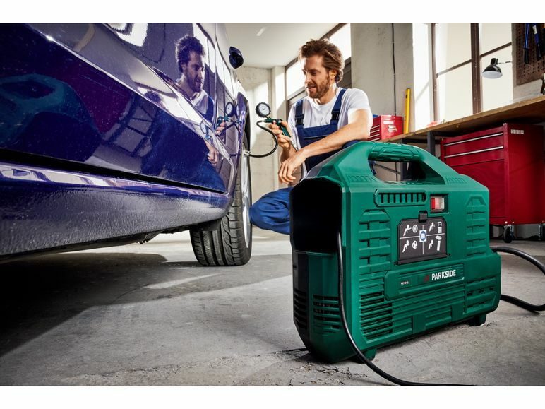 #BESTSELLER# Compresseur PARKSIDE® 1100 watts, avec moteur électrique, portable
