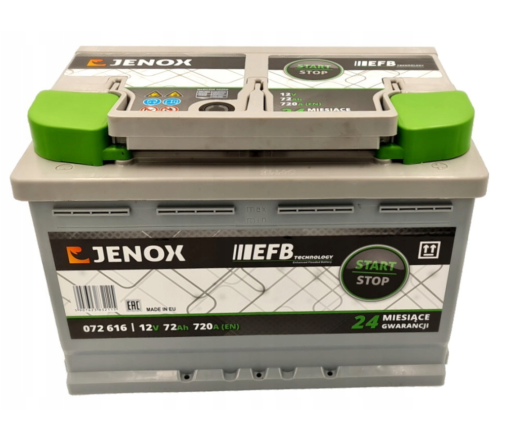 Jenox Efb 12v 72ah 720a R072616s P+