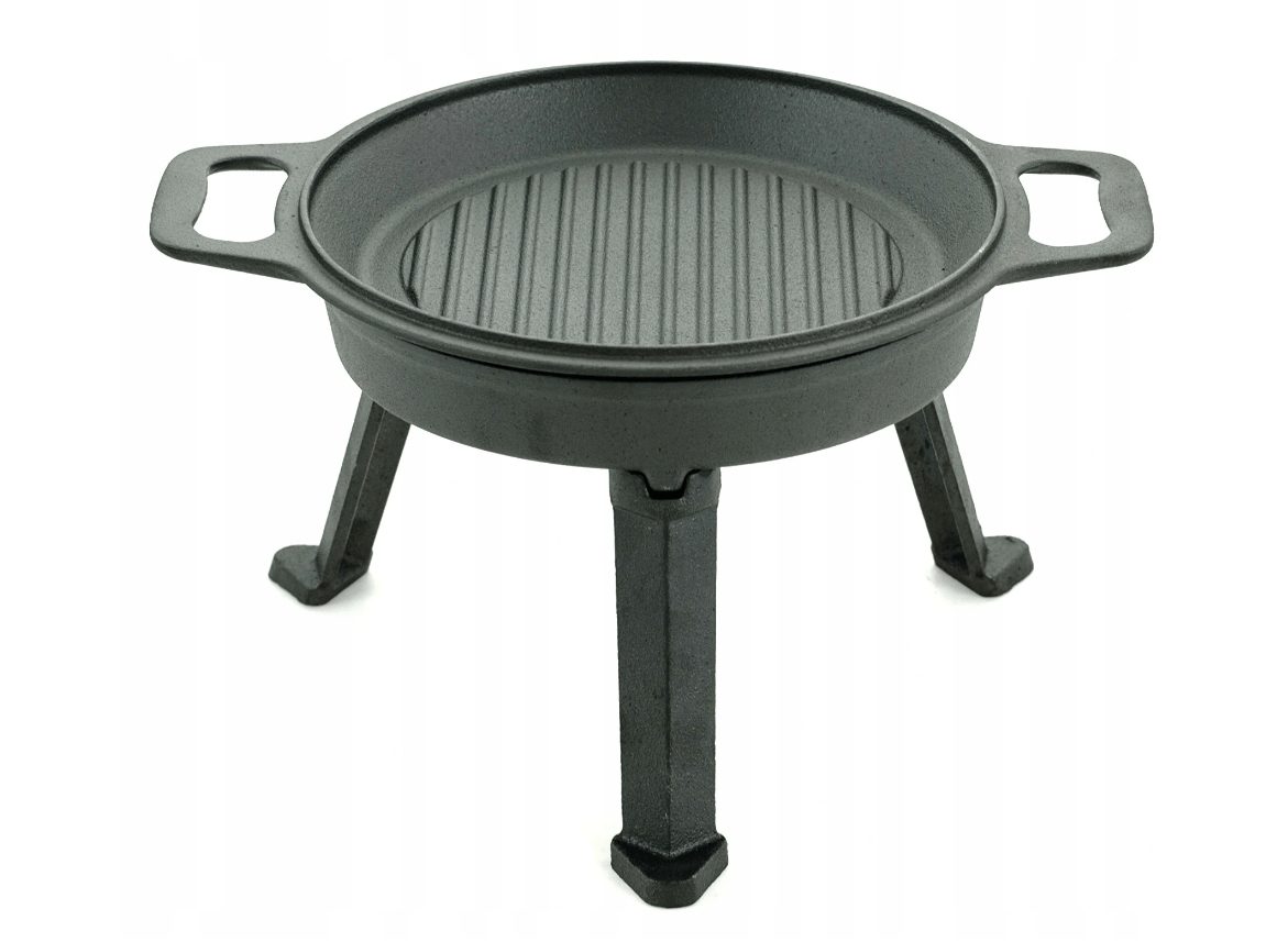 #SALE# Handgefertigte Kochstation, Lagerfeuer-Bratenkochen, 8 l, holländisch, 2-in-1
