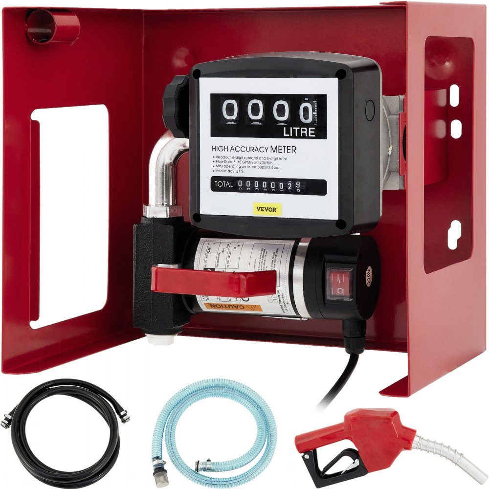 Dieselpomp stookoliepomp 40L, 155W zelfaanzuigende oliepomp, 2800 tpm motortoerental oliezuigpomp zelfaanzuigend, 20kg diesel transferpomp, meter automatische pomp voor biobrandstof – Artikelnr. HT-22259