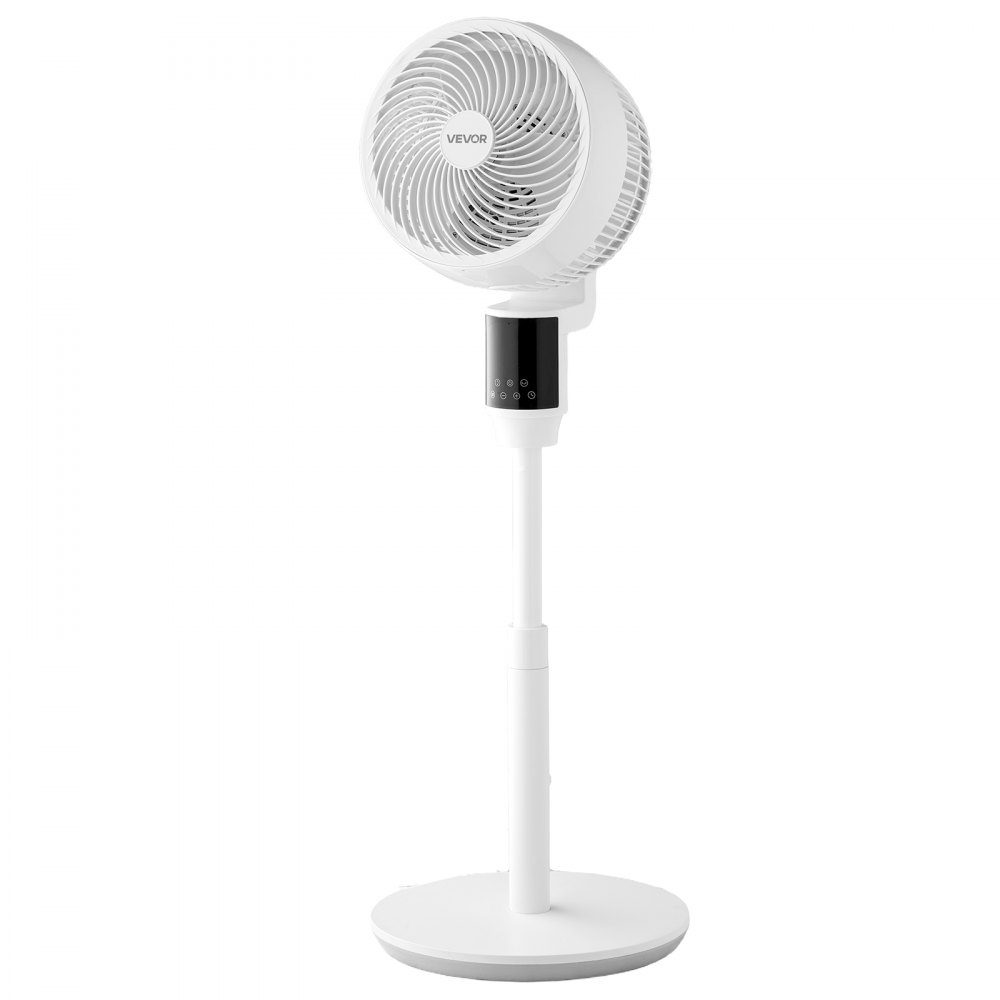 Standventilator, 80° oszillierender Ventilator, Windmaschine mit leisem Gleichstrommotor, Fernbedienung, 9 Geschwindigkeitsstufen & 4 intelligente Modi, Timer, höhenverstellbar, für Zuhause