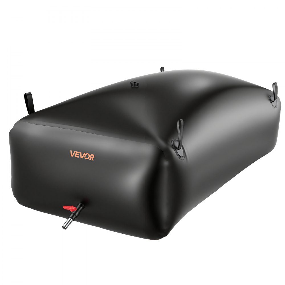 Vessie de stockage d'eau, sac d'eau 1000 L avec robinet, sac d'eau pliable et portable en PVC 1000D, stockage d'eau pour système d'irrigation, résistance à la sécheresse et aux catastrophes, noir