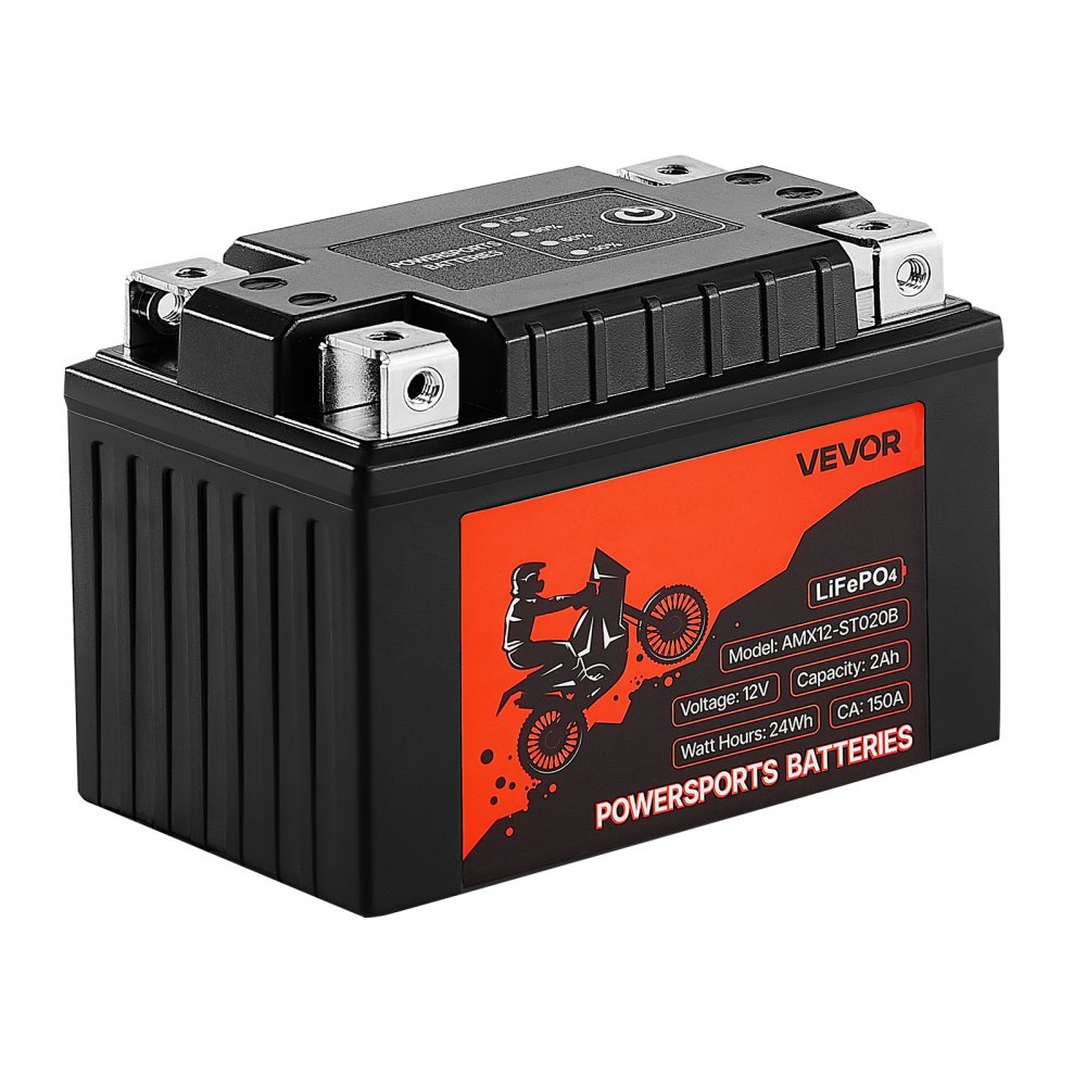 Motorcycle Battery, 12 Volt 2Ah LiFePO4 Lithium Precharged Powersports Battery, Maintenance Free and Powerful, Compatible with ATV, Motorcycle, Jet Ski, Scooter, UTV and More Motorcycle Battery, 12 Volt 2Ah LiFePO4 Lithium Precharged Powersports Battery, Maintenance Free and Powerful, Compatible with ATV, Motorcycle, Jet Ski, Scooter, UTV and More