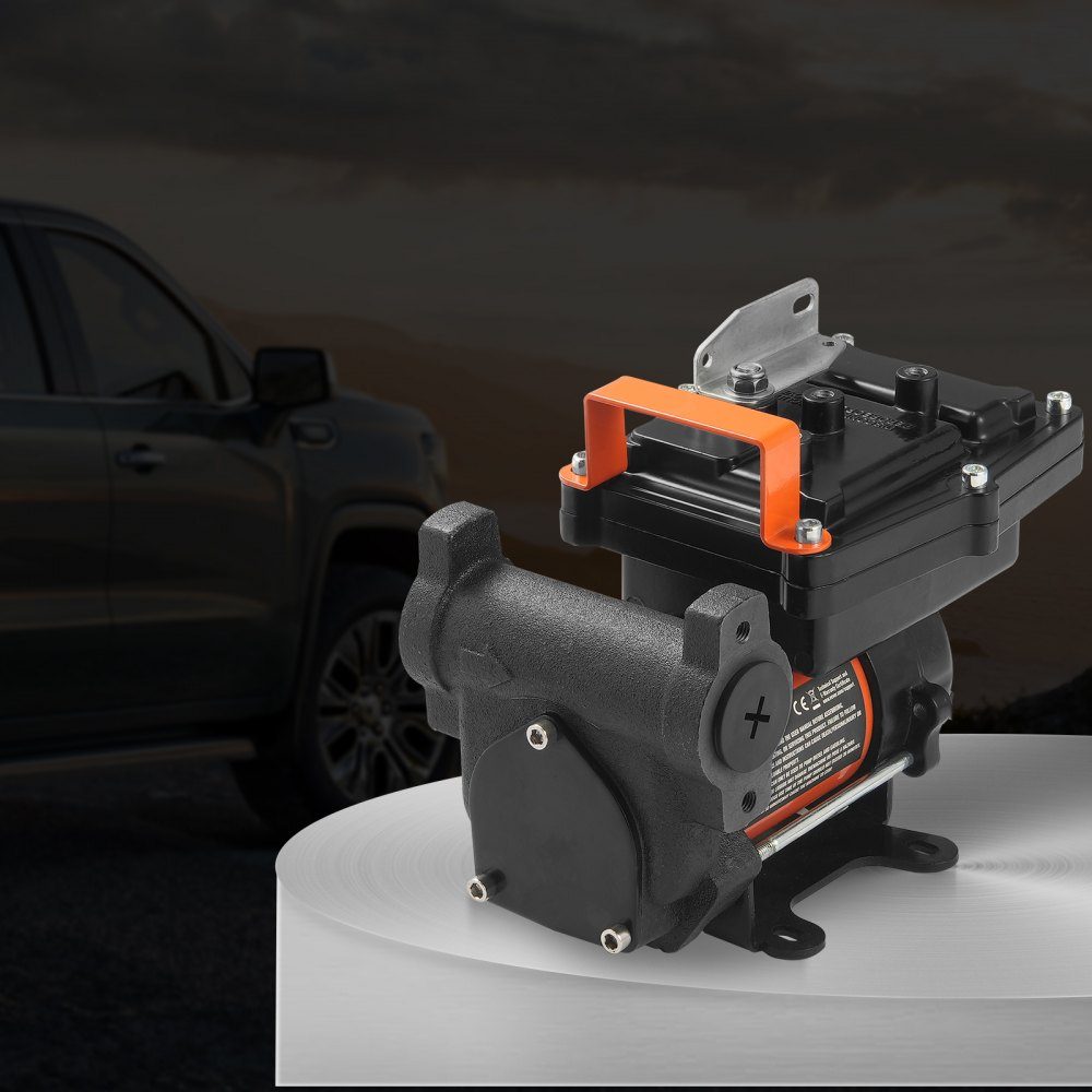 Dieselpumpe, 12 V Gleichstrom, 15 GPM, 1/4 PS, tragbare elektrische Kraftstoffpumpe mit automatischer Pistolenabschaltung, Einlass- und Auslassschlauch für Benzin, Diesel, Kerosin, Methanolmischungen