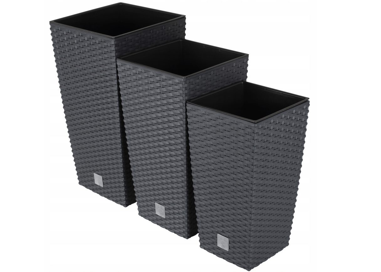 *OFERTA* Rattanowa doniczka doniczka w zestawie 3 KOLORYSTYKA