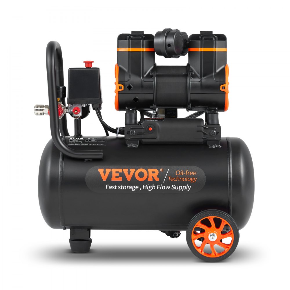 Luchtcompressor van 4,8 gallon, 1,2 pk, 2,2 CFM bij 90 PSI, olievrije luchtcompressortank en maximale druk van 116 PSI, 70 dB ultrastille compressor voor autoreparatie, bandenspanning, spuitverf, spijkeren van houtwerk Luchtcompressor van 4,8 gallon, 1,2 pk, 2,2 CFM bij 90 PSI, olievrije luchtcompressortank en maximale druk van 116 PSI, 70 dB ultrastille compressor voor autoreparatie, bandenspanning, spuitverf, spijkeren van houtwerk