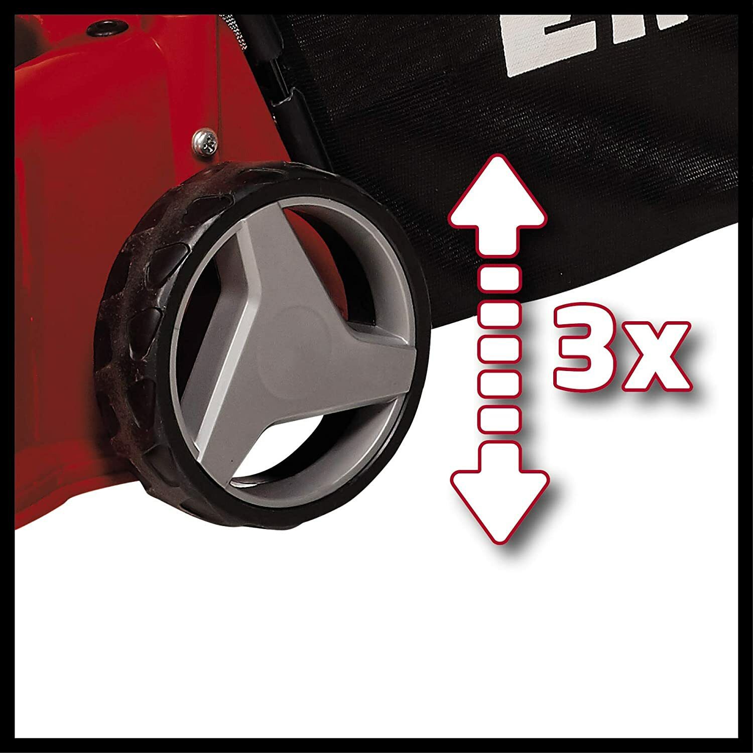 Einhell benzinegrasmaaier GC-PM 40 (1,2 kW, 3-traps individuele wielhoogteverstelling, inklapbare handgreep, stevige kunststof behuizing, opvangzak met niveau-indicator, voor 800 m²)