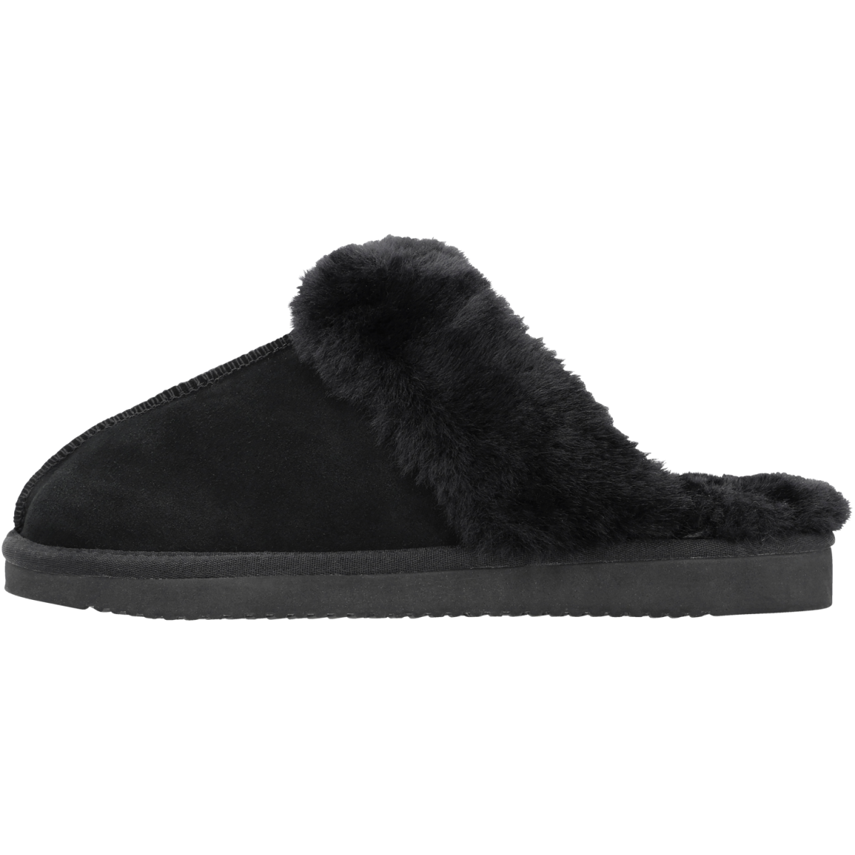 esmara® Herren Lammfell-Hausschuhe (Schwarz, 42)