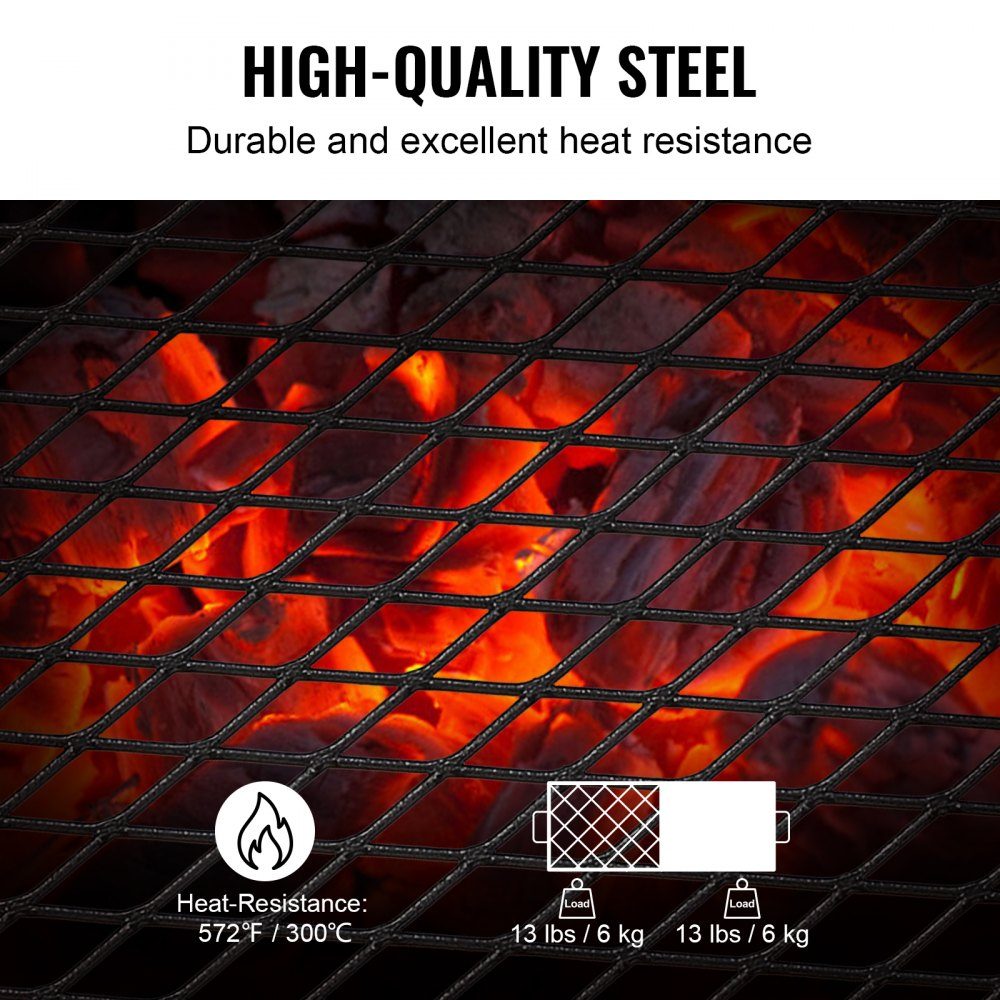 BBQ Gills Holzkohlegrill Klappgrill Tischgrill 570 x 285 x 230 mm, 6 kg Tragkraft tragbarer Reisegrill Outdoor Campinggrill 300 ℃, Grillrost + Grillplatte für Gartenpartys, Picknicks, Terrasse
