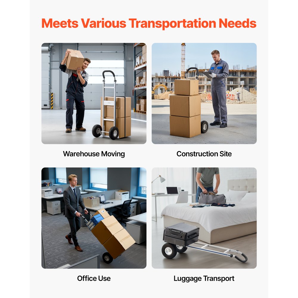 Sack Truck, 227kg Load Capacity, Heavy Duty Transport Truck with Handle, Aluminum Alloy Hand Truck with Lashing Strap, Stacking Truck for Moving Home, Office, Warehouse, 480x500x1340mm Sack Truck, 227kg Load Capacity, Heavy Duty Transport Truck with Handle, Aluminum Alloy Hand Truck with Lashing Strap, Stacking Truck for Moving Home, Office, Warehouse, 480x500x1340mm