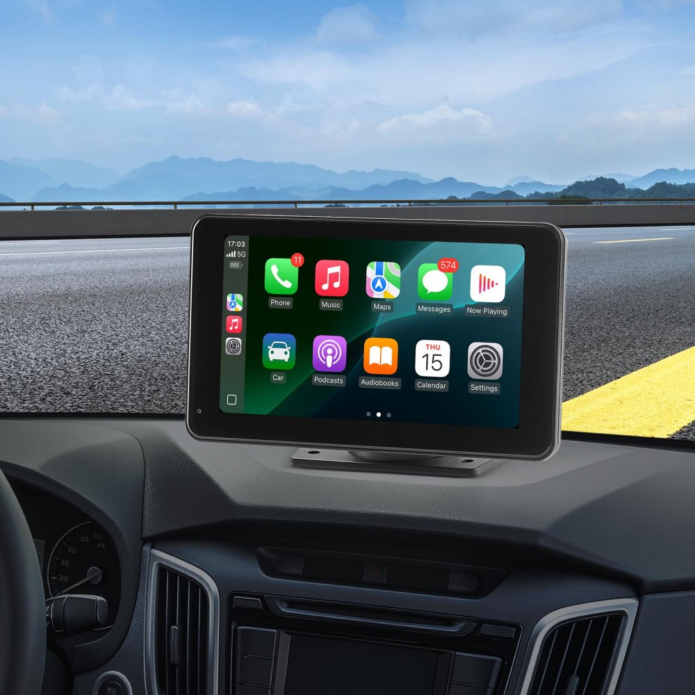 Kabelloses Autoradio (177,8 mm) HD-Radio mit Touchscreen, kompatibel mit Apple CarPlay & Android Auto, CarPlay-Bildschirm mit Rückfahrkamera, Sprachsteuerung, Spiegelverbindung, Bluetooth-GPS-Navigation Kabelloses Autoradio (177,8 mm) HD-Radio mit Touchscreen, kompatibel mit Apple CarPlay & Android Auto, CarPlay-Bildschirm mit Rückfahrkamera, Sprachsteuerung, Spiegelverbindung, Bluetooth-GPS-Navigation