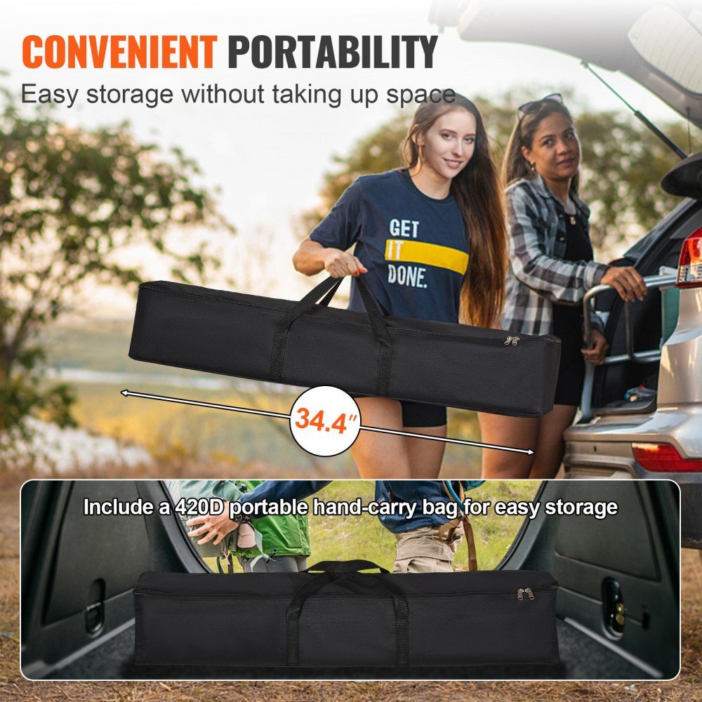 Projection Projector Screen with Stand, 120" HD 4K Outdoor Indoor Projector Screen, Quick Fold Portable Movie Screen 16:9 for Home Theater, Camping, Casual Events, etc. Black