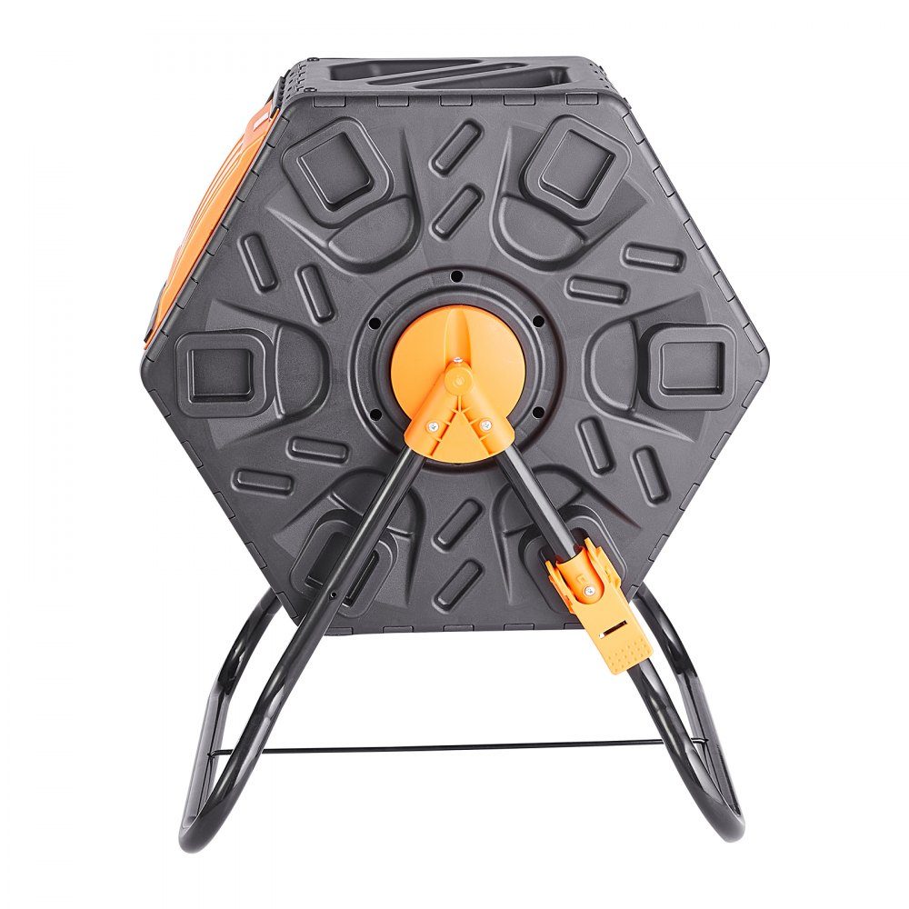 Trommelcomposter Tumbler 70 L, trommelcomposter 360° draaibaar Multifunctionele trommelcomposter 605 x 510 x 730 mm, 20 kg Robuuste tuincomposter incl. handschoenen