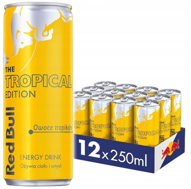 Red Bull Tropical – 12x250ml – Erfrischender Energydrink