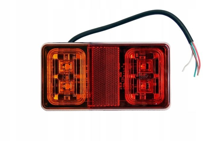 2x multifunctional LED taillight for a tractor, agricultural machinery, excavator