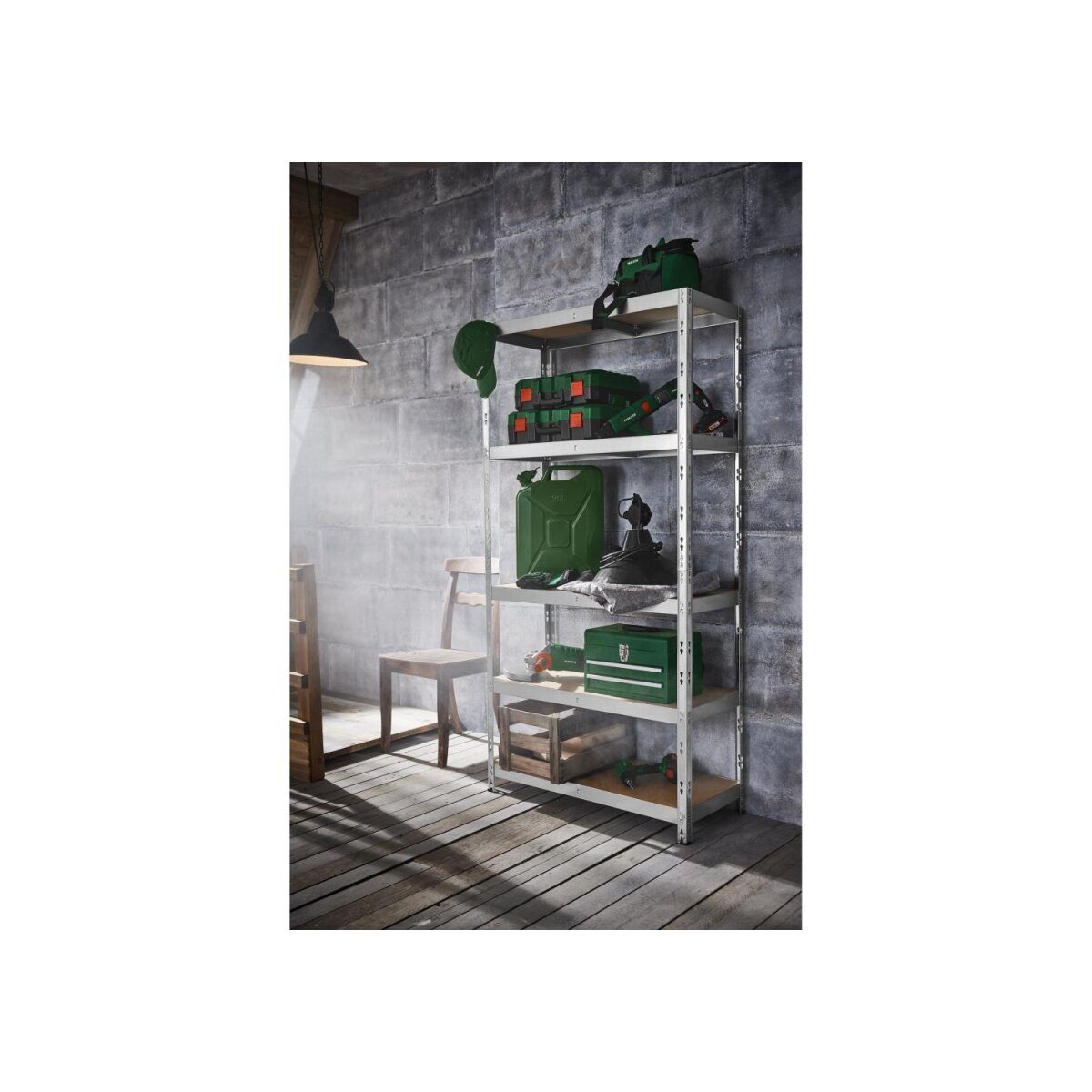 Etagère robuste PARKSIDE®, acier galvanisé, 90 x 180 x 40 cm