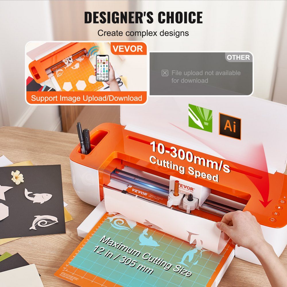 Vinylsnijmachine, doe-het-zelf-snijmachine met Bluetooth-connectiviteit, compatibel met iOS, Android, Windows en Mac, uitgebreide ontwerpen inbegrepen, aangepaste kaarten, huisdecoratie