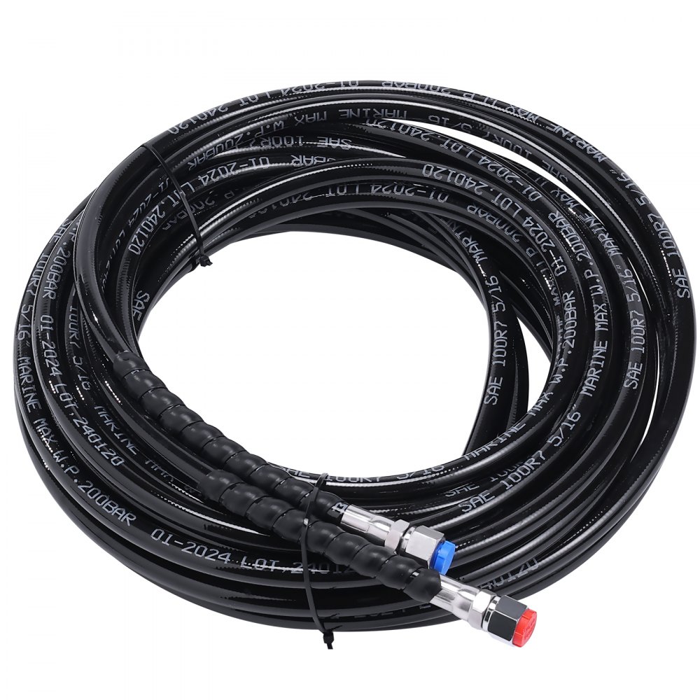 Hydraulische buitenboordstuurset 150 pk hydraulisch stuursysteem voor scheepsboten met stuurpomp, tweewegslotcilinder en 7 m hydraulische stuurslang voor boten met één station, één motor Hydraulische buitenboordstuurset 150 pk hydraulisch stuursysteem voor scheepsboten met stuurpomp, tweewegslotcilinder en 7 m hydraulische stuurslang voor boten met één station, één motor