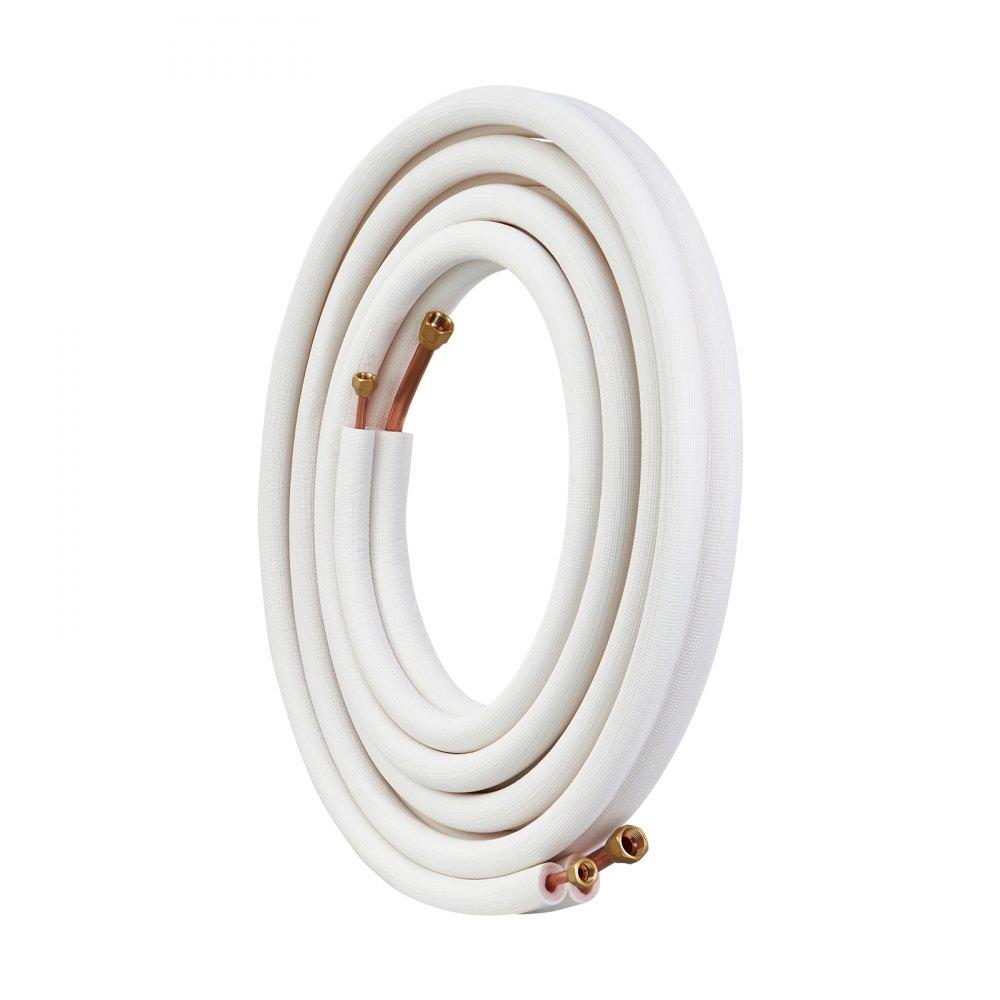 25FT Mini Split Line Kit, 1/4" and 1/2" OD Copper Pipes with Triple Layer Insulation, for Mini Split Air Conditioners, Refrigeration or Heat Pump Equipment and HVAC with Wrap St 25FT Mini Split Line Kit, 1/4" and 1/2" OD Copper Pipes with Triple Layer Insulation, for Mini Split Air Conditioners, Refrigeration or Heat Pump Equipment and HVAC with Wrap St