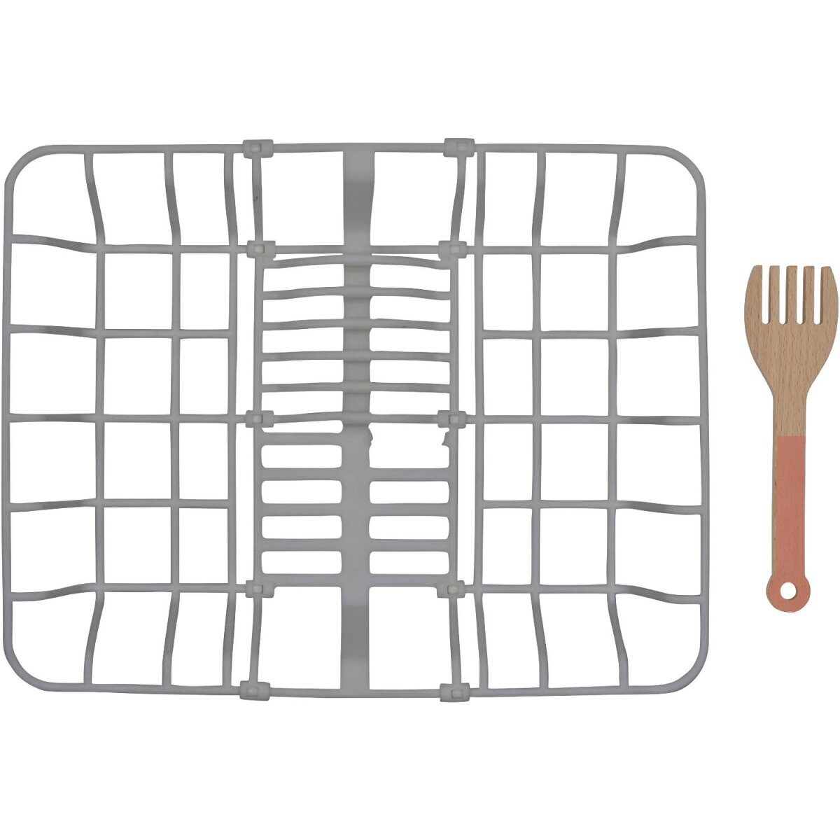 LUPILU® wooden kitchen, 3-way height adjustable, with playable back