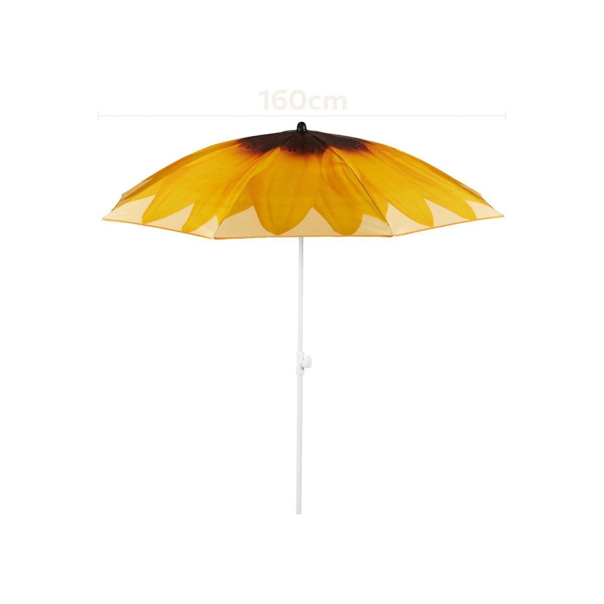 LIVARNO® Sonnenschirm, Ø 160 x H 160-200 cm (Sonnenblume)