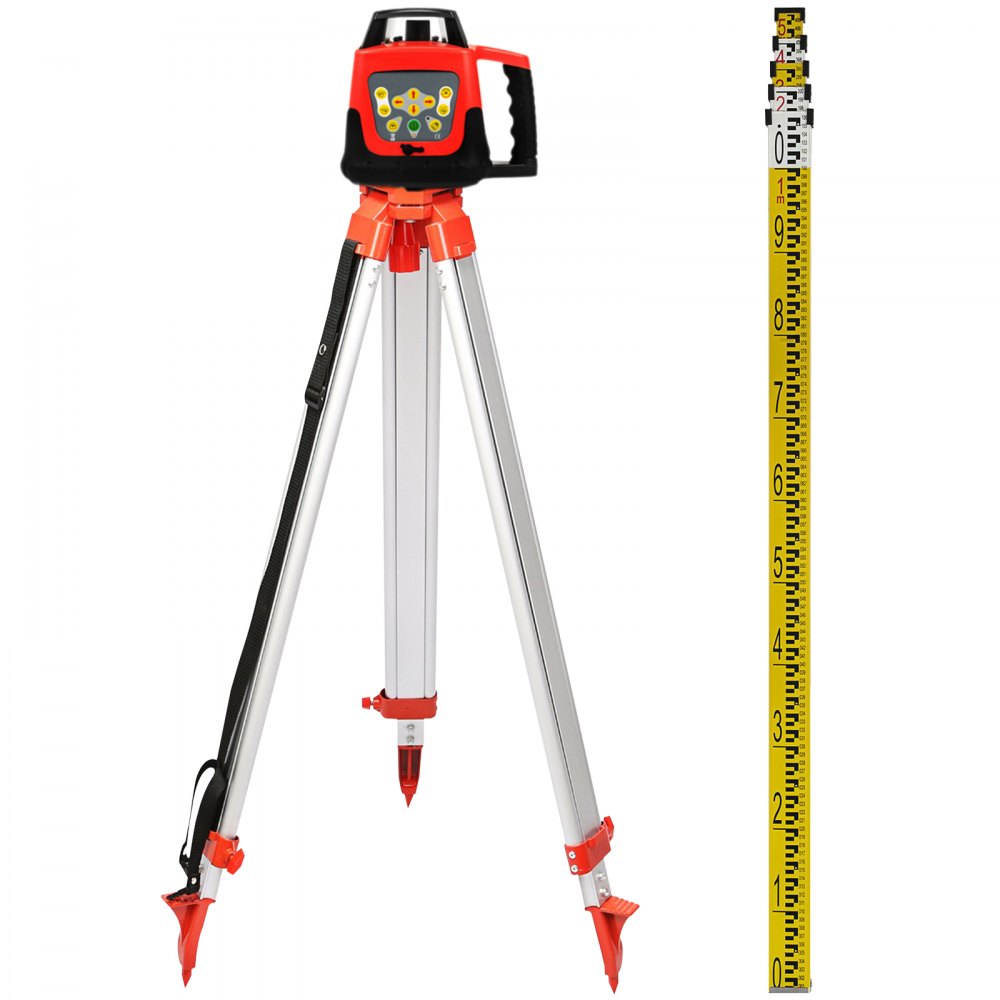 Professioneller Rotationslaser max. Arbeitsbereich 500 m rot, Linienlaser 360 Grad Laser-Höhenmesser wasser- und staubdicht Outdoor-Arbeitszeit 20 Stunden mit Stativ- und Lineal-Elektrik Professioneller Rotationslaser max. Arbeitsbereich 500 m rot, Linienlaser 360 Grad Laser-Höhenmesser wasser- und staubdicht Outdoor-Arbeitszeit 20 Stunden mit Stativ- und Lineal-Elektrik