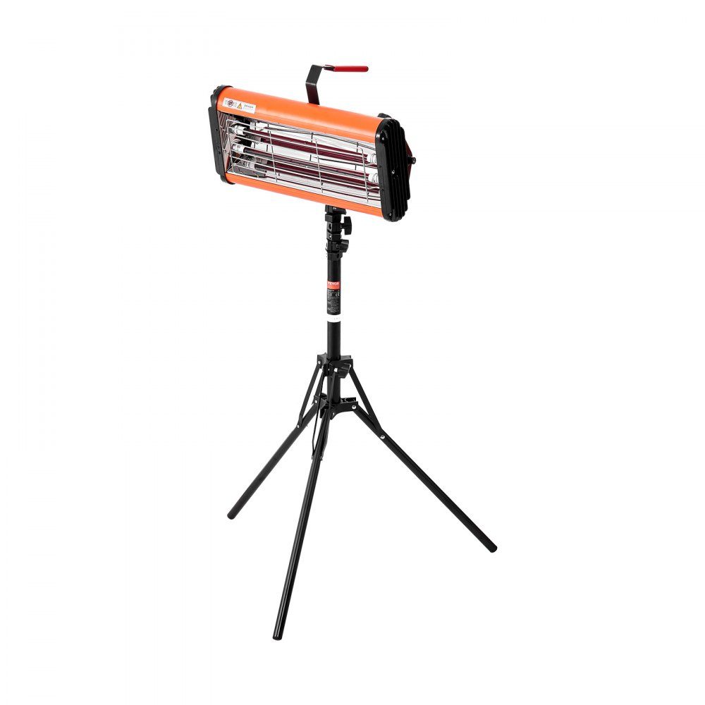 Lampa do utwardzania na podczerwień, ręczna/podwójna podstawka, 2000 W, ustawienie czasu 0–90 min, lampa do automatycznego utwardzania z automatyczną grzałką i uchwytem, ​​grzejniki do kabiny natryskowej/pieczenia o powierzchni 32 m2