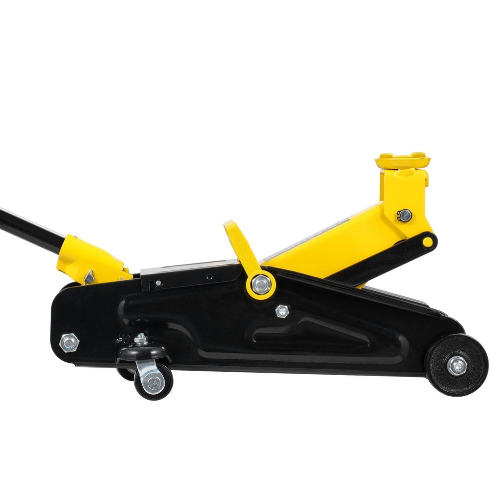Hydraulic Car Jack Flat Car Jack 2T Heavy Duty Iron Hydraulic Car Jack Hydraulic Car Jack with Single Piston Quick Lift Pump Yellow 125.2-335mm