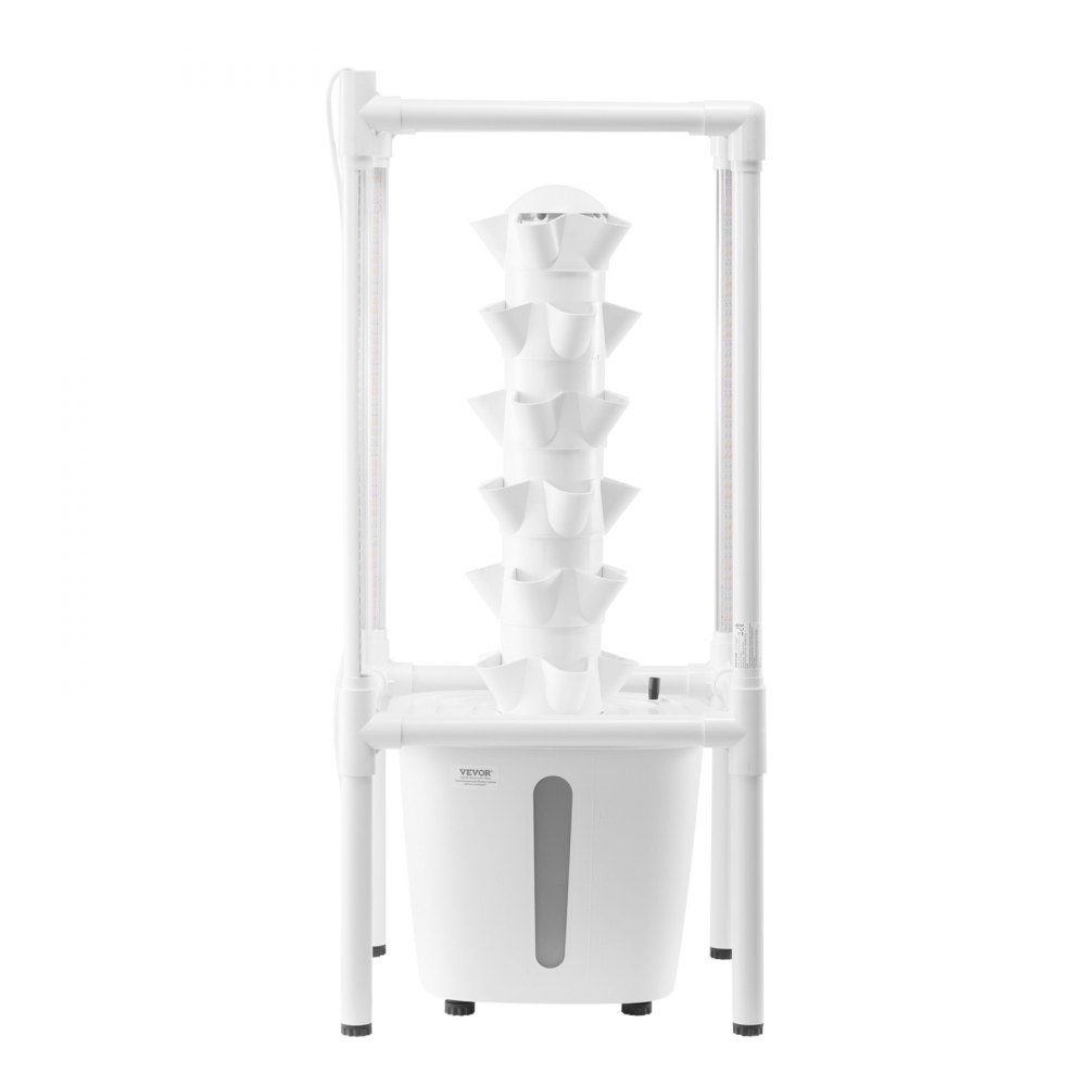 Hydrokultur-Anbausystem mit Wachstumslicht, Hydrokultur-Turm mit 30 Plätzen und 6 Ebenen, Hydronik-Garten für zu Hause mit Wasserpumpe, Pflanzenkeimungsset für Kräuter, Obst und Gemüse