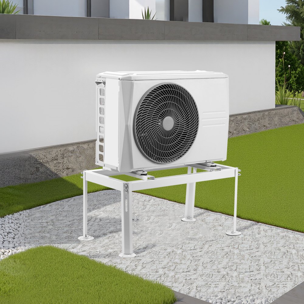 Support de sol pour climatiseur, mini support divisé anti-vibration pour pompes à chaleur de climatiseur sans conduit de 9 000 à 24 000 BTU, support de base AC pour montage au sol avec max. Capacité de charge de 200 kg Support de sol pour climatiseur, mini support divisé anti-vibration pour pompes à chaleur de climatiseur sans conduit de 9 000 à 24 000 BTU, support de base AC pour montage au sol avec max. Capacité de charge de 200 kg
