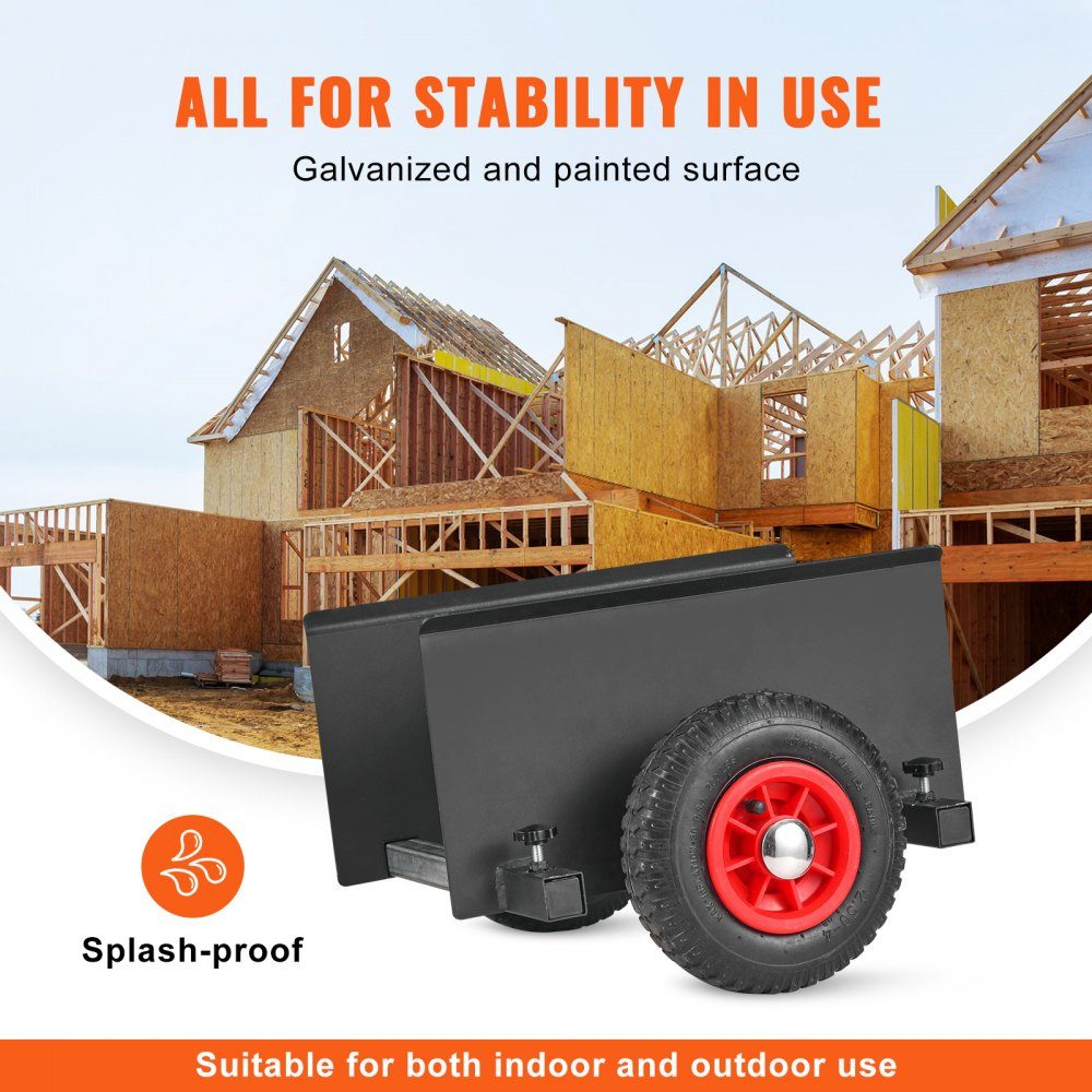 Panel Cart, 500 Pound Capacity Panel Cart, Heavy Duty Drywall Cart with 8" Pneumatic Wheels, Panel Cart with Adjustable Clamp for Drywall Panels, Material Handling
