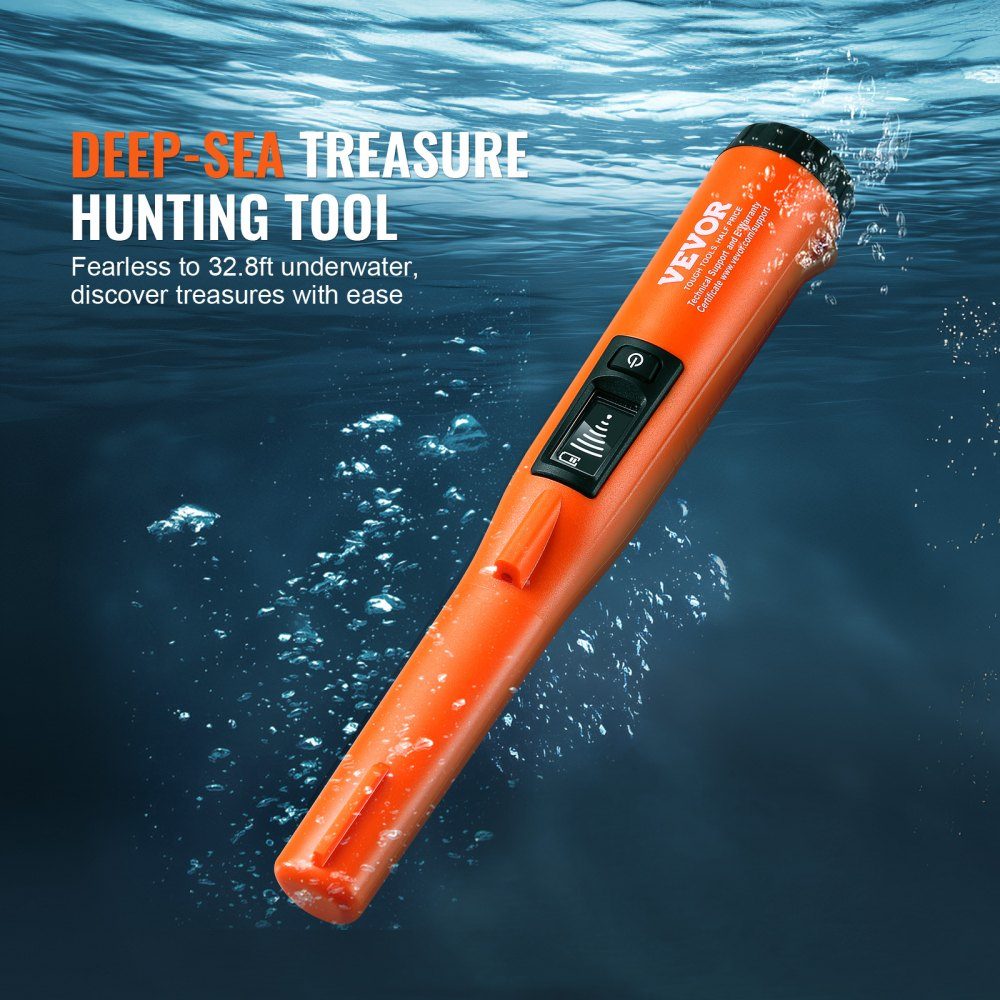 Metaaldetector Pinpointer IP68 Volledig waterdichte metaaldetector 3 modi Propointer Schattenjacht met LCD/Geluid/Trillingen/Geluid + Trillingen Inclusief 9V-batterij en fluwelen zakje