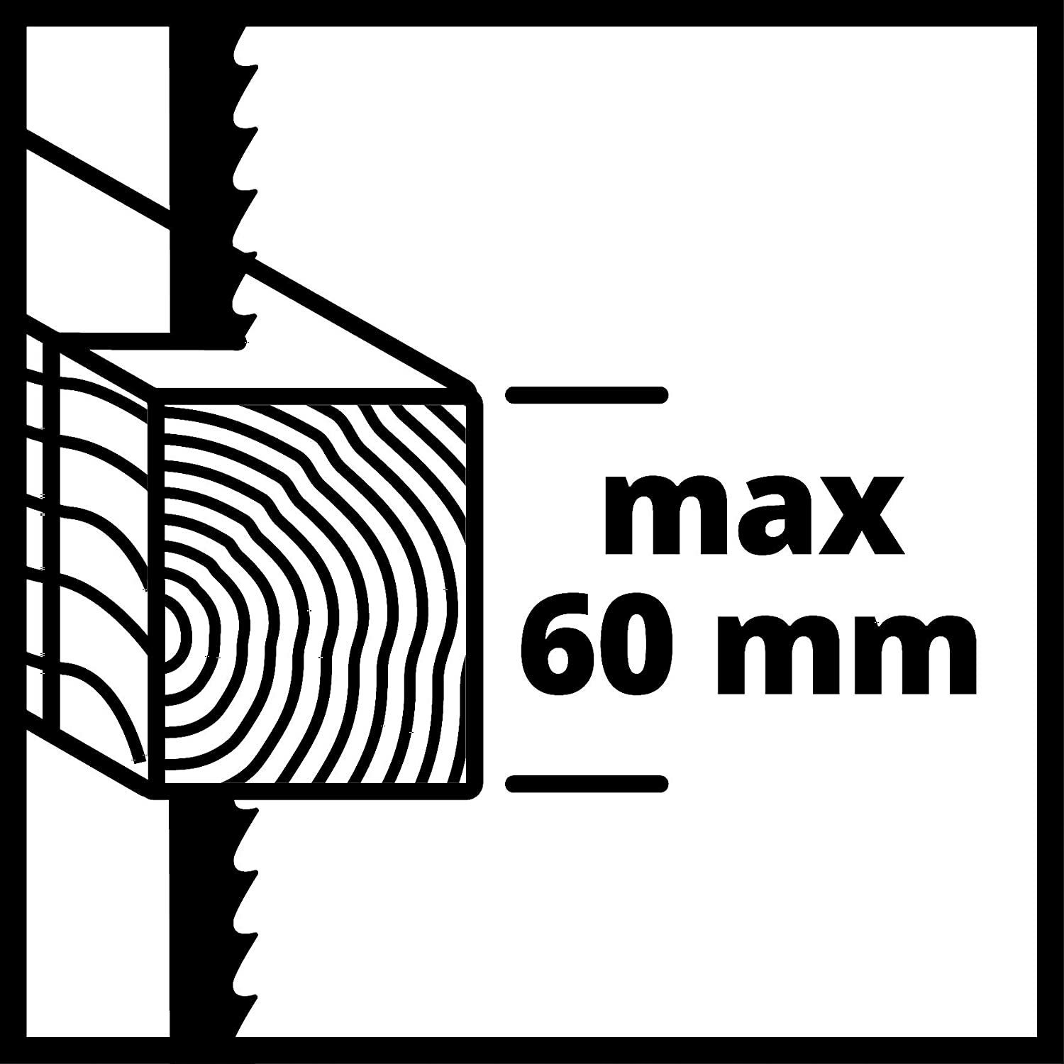 Einhell Stichsäge TC-JS 60/1 (400 W, max. 60 mm, Drehzahlelektronik, werkzeugloser Sägeblattwechsel, Sägeschuh für Gehrungsschnitte bis 45° Grad)