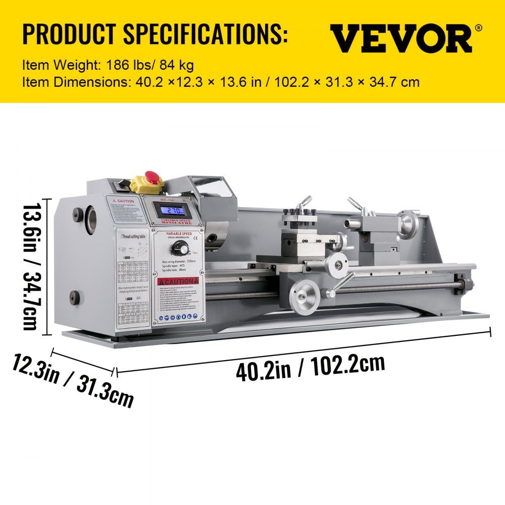 Tokarki do metalu mini tokarka 220x750mm tokarka do metalu 750 W mini tokarka do obróbki metalu tokarka do metalu precyzyjna łatwa w użyciu