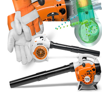 Stihl BG 56 benzine bladblazer + professionele handschoenen (71 m/s, 13 N),