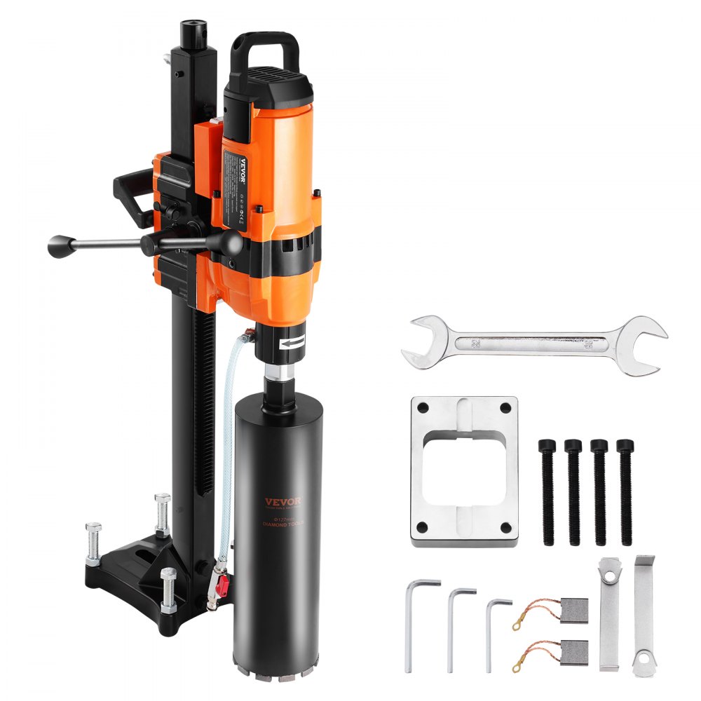 Carotteuse diamantée avec diamètre de perçage 2-30 cm avec support et carotteuse, carotteuse à béton robuste de 3500 W, application humide et sèche pour blocs de béton Carotteuse diamantée avec diamètre de perçage 2-30 cm avec support et carotteuse, carotteuse à béton robuste de 3500 W, application humide et sèche pour blocs de béton