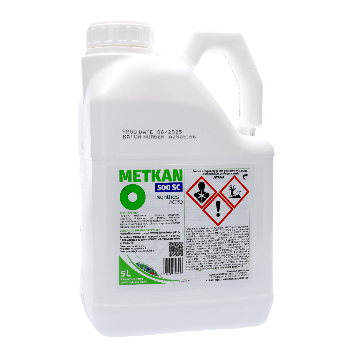 Metkan 500 SC (Metazachlor) herbicide Synthos Agro