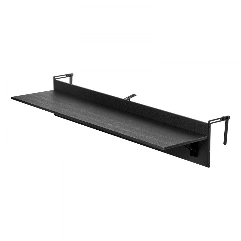 Table de balcon 1220 x 300 mm Table pliante suspendue pour balcon Table pliante d'extérieur Capacité de charge de 22 kg Convient aux balustrades de 1" à 4,35" Table de service pour patio et terrasse