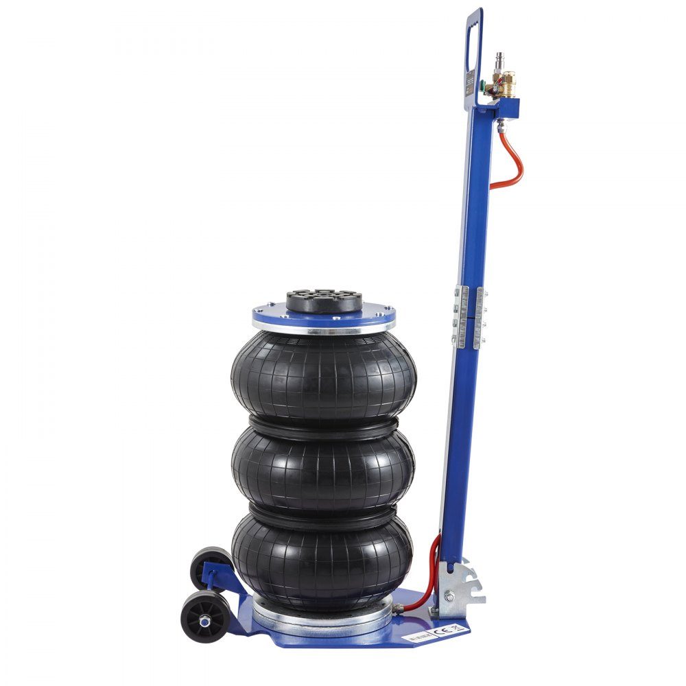 Pneumatyczny podnośnik samochodowy 3 tony, niebieski Potrójny podnośnik Air Jack 140-450 mm Wysokość podnoszenia Podnośnik pneumatyczny, 5 minut podnoszenia Podnośnik pneumatyczny do SUV-a, ciężarówki Niebieski