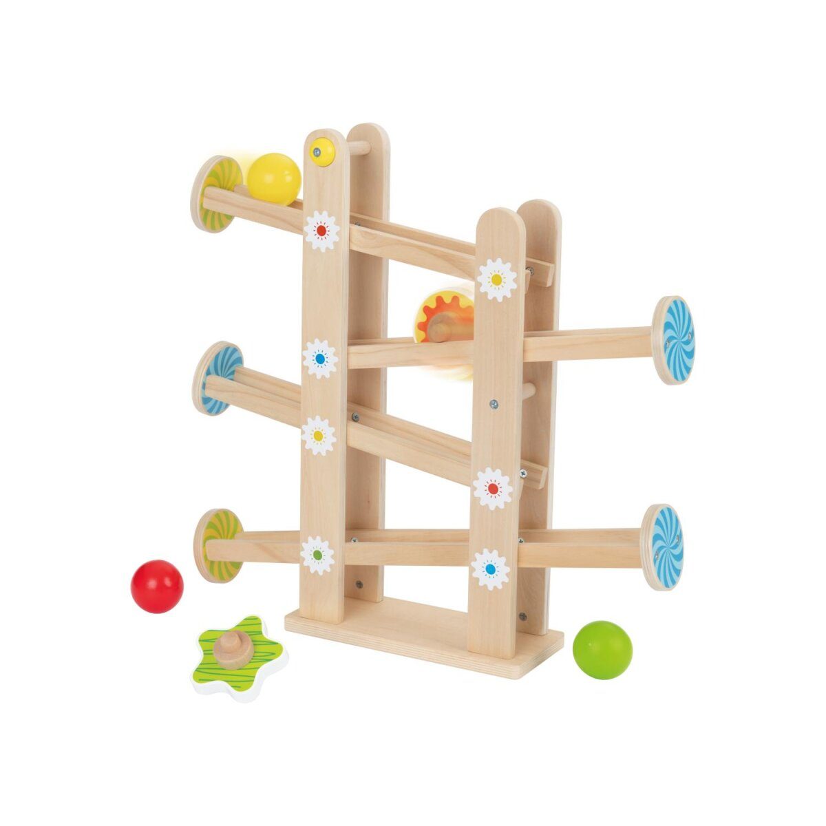 lupilu® wooden marble runs (wooden marble run cascade)