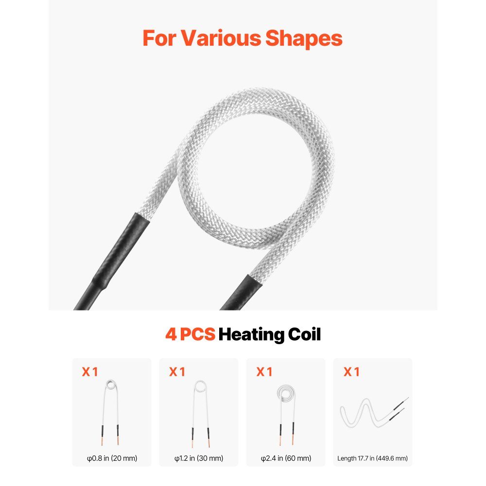 Screw Removal Induction Heater 1800W Magnetic Induction Heater Kit Rusty Screw Removal Heater Auto Workshop Repair Tools with 4 Coils