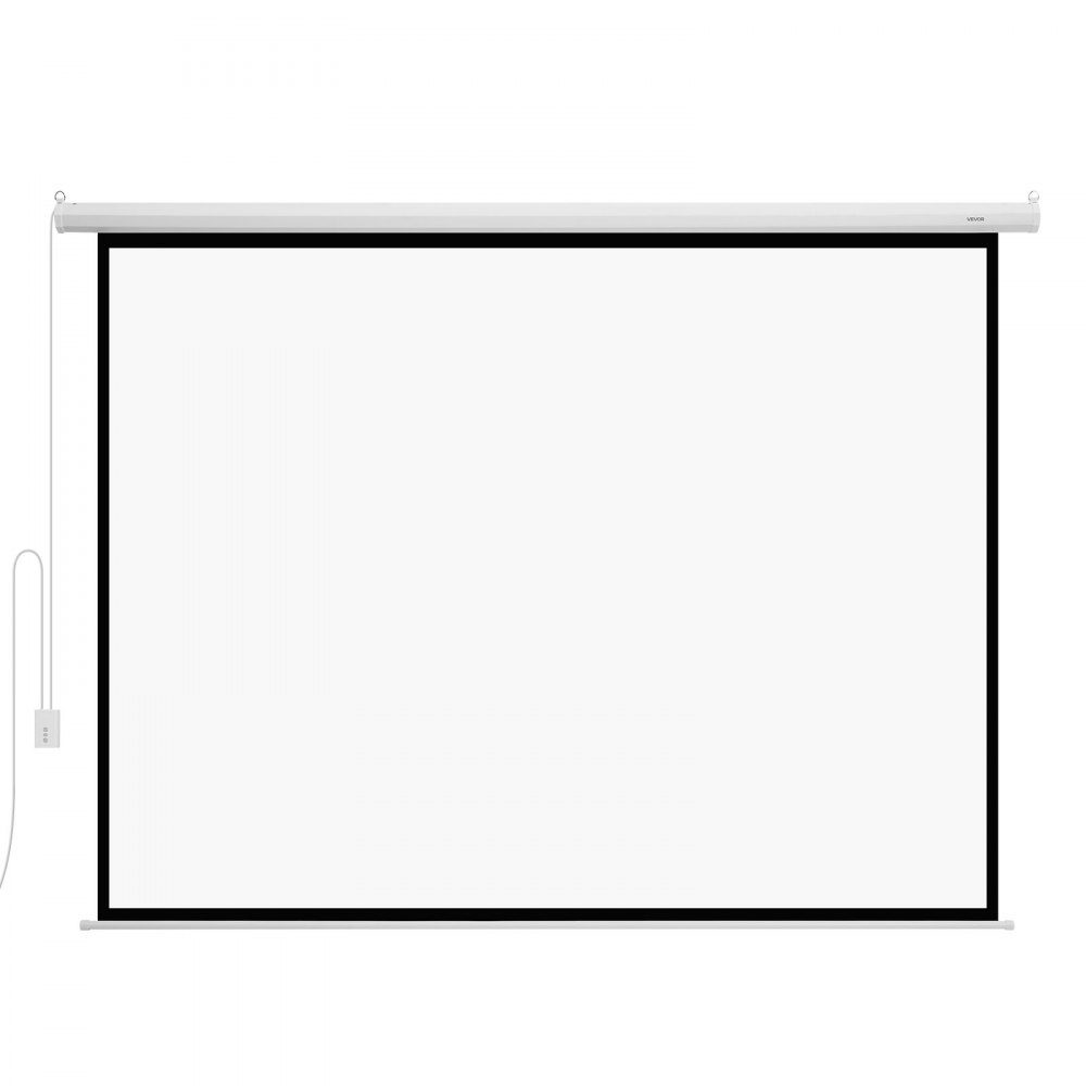 Motorized Projection Screen Projector Screen 120 Inch 4:3 4K 1080 HD Projection Display Projector with Remote Control Automatic Movie Screen Portable Rolling Screen Home Theater Home Office